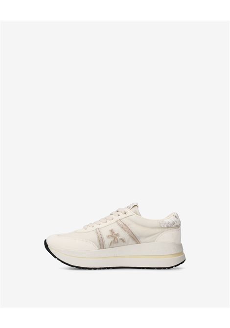 Premiata Bethcoin 8145 Sneaker in Off-White Leather and Suede Women's PREMIATA |  | BETHCOIN VAR8145